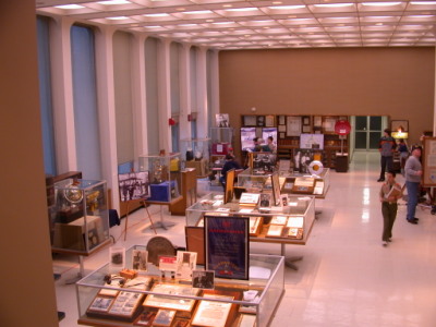 Overview of Sarnoff Museum Exhibits with HF Station in background